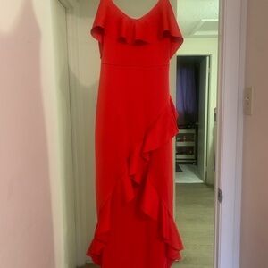 Revamped One Shoulder Red Dress